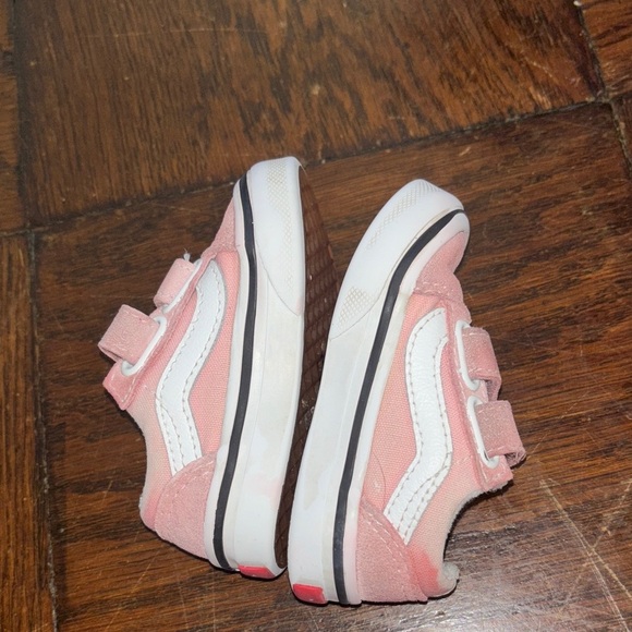 Vans Kids Pink Velcro Sneakers - Picture 6 of 7